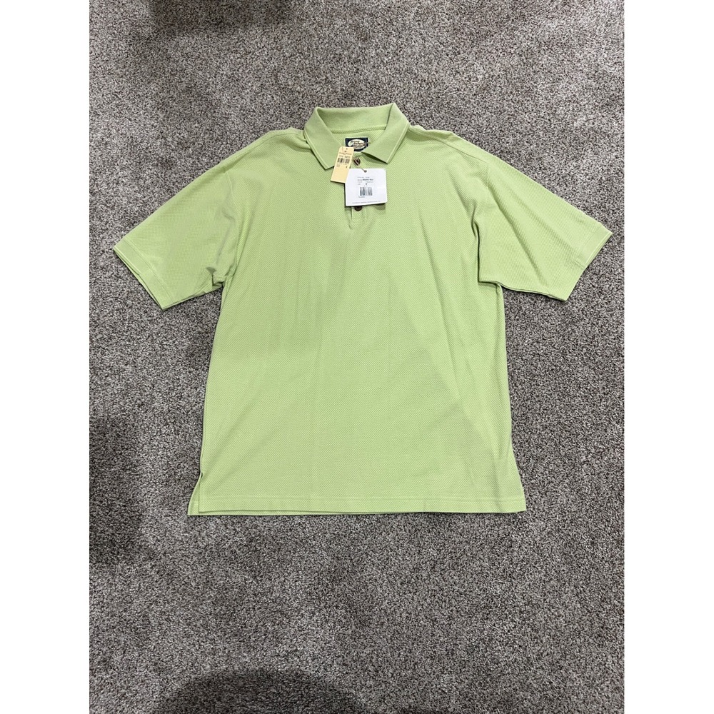 Tommy Bahama Beehive Polo Shirt Mens Medium Tomatillo Green Cotton T2700 NEW